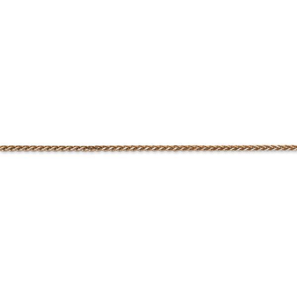 14k Rose Gold 1.7mm D/C Spiga Chain - Image 2