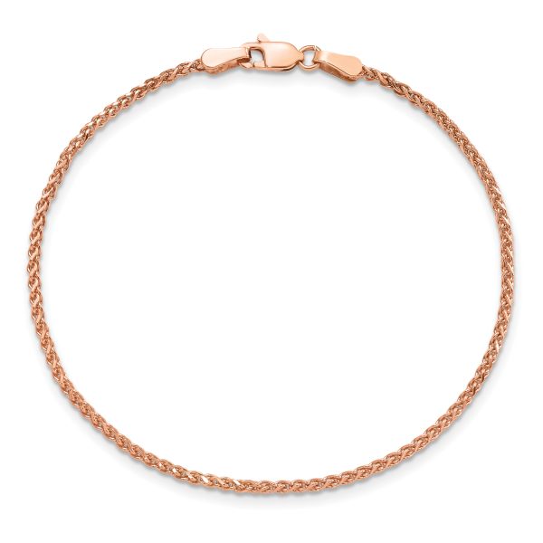 14k Rose Gold 1.7mm D/C Spiga Chain - Image 2