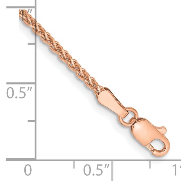 14k Rose Gold 1.7mm D/C Spiga Chain - Image 3