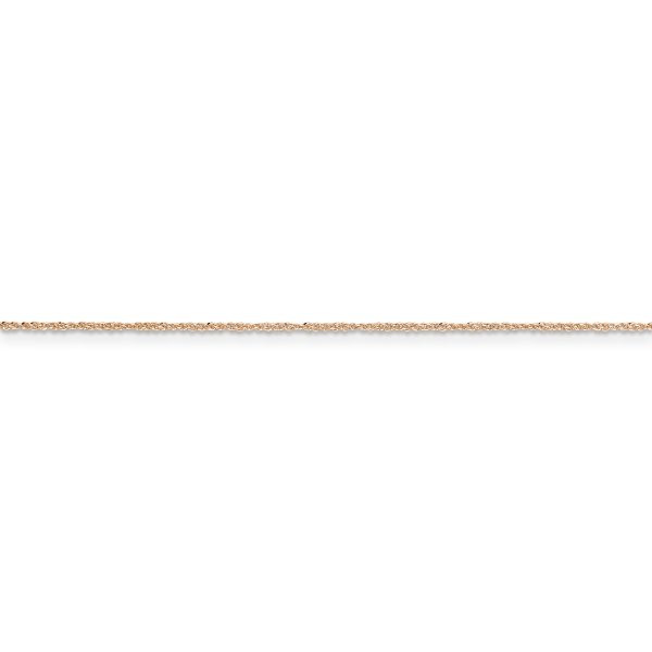 14K Rose Gold .7mm Ropa Chain - Image 2