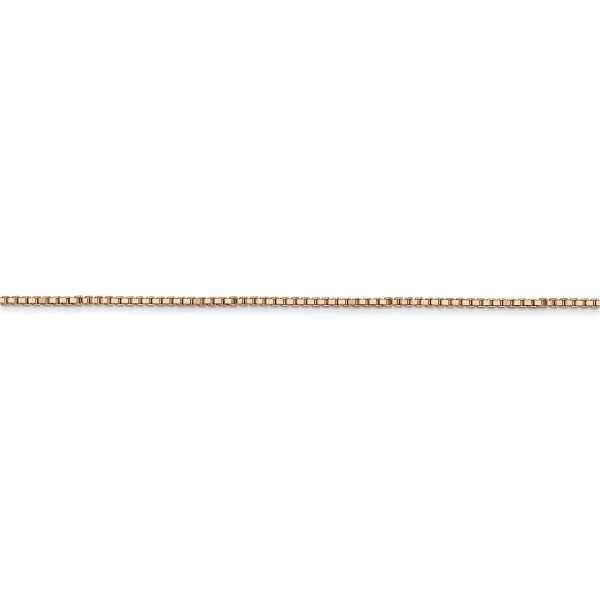 14k Rose Gold 1.0mm Box Chain - Image 2