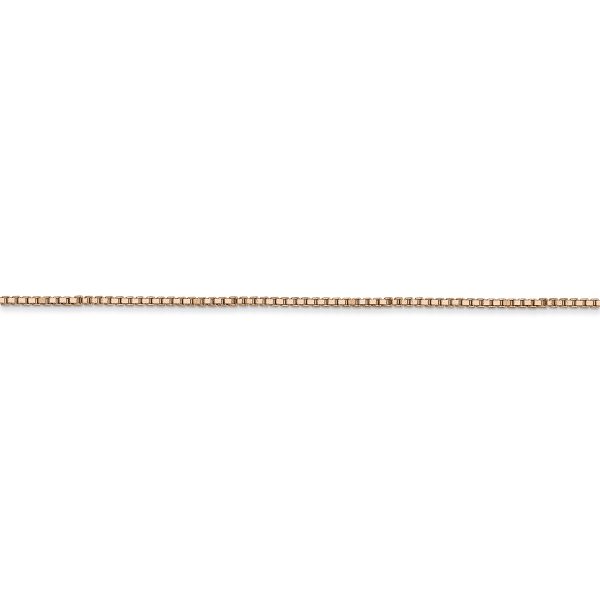 14k Rose Gold 1.0mm Box Chain - Image 2