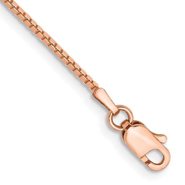 14k Rose Gold 1.0mm Box Chain