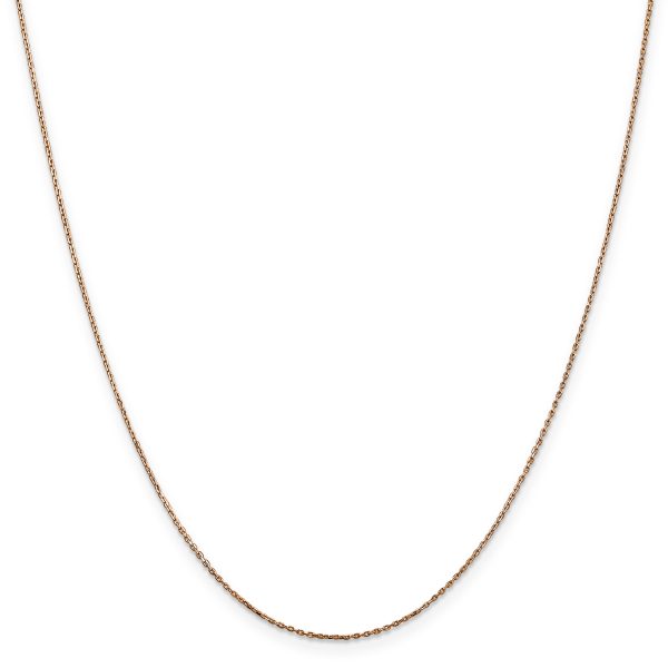 14k Rose Gold .8mm D/C Cable Chain