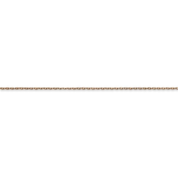 14k Rose Gold .8mm D/C Cable Chain - Image 2