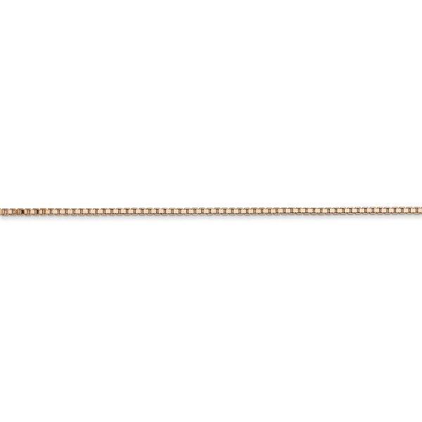 14k Rose Gold 1.10mm Box Chain - Image 2