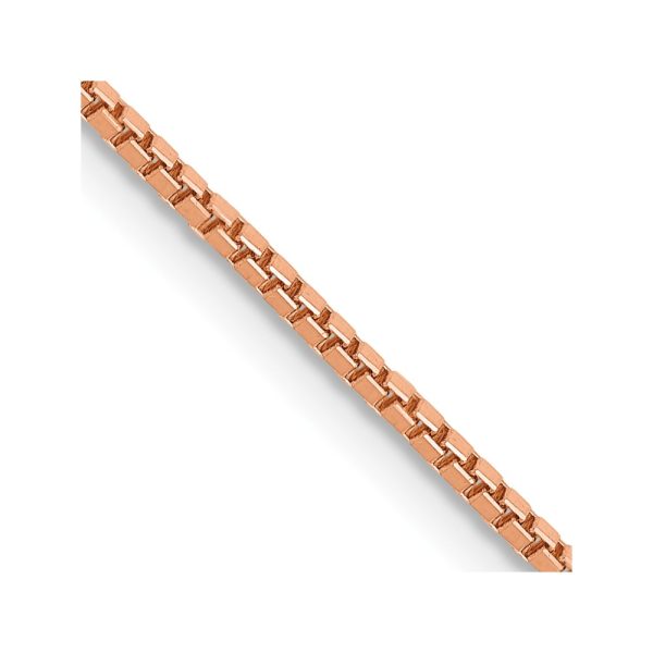 14k Rose Gold 1.10mm Box Chain