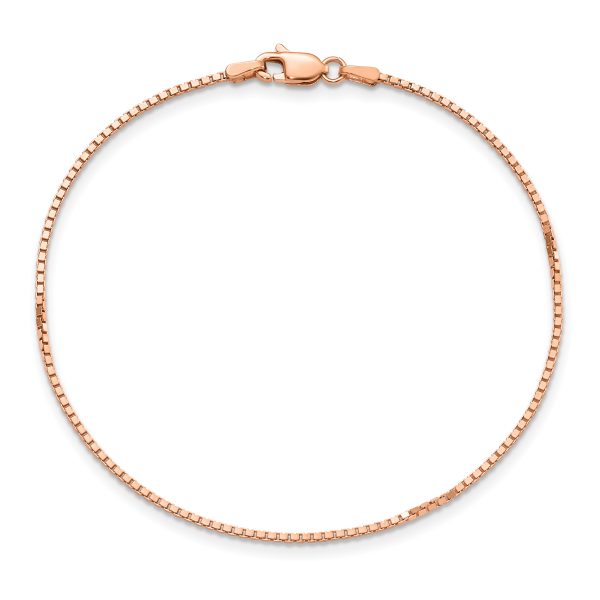 14k Rose Gold 1.10mm Box Chain - Image 2