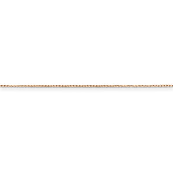 14k Rose Gold .85mm D/C Spiga Chain - Image 2