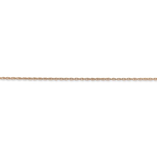 14k Rose Gold .8mm Baby Rope Chain - Image 2