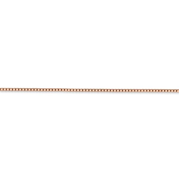 14k Rose Gold 1.3mm Box Chain - Image 2