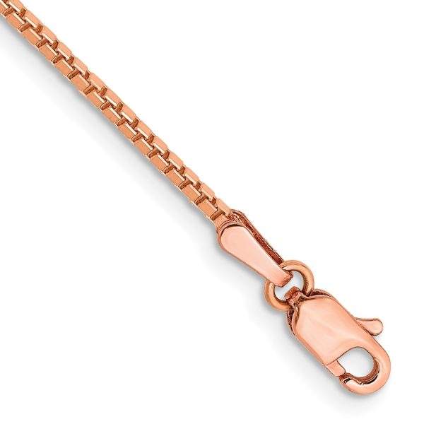 14k Rose Gold 1.3mm Box Chain