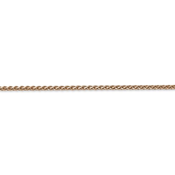 14k Rose Gold 2.1mm D/C Spiga Chain - Image 2