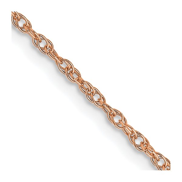 14k Rose Gold 1.15mm Baby Rope Chain