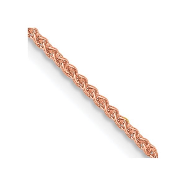 14k Rose Gold 1.25mm Solid Polished Spiga Chain