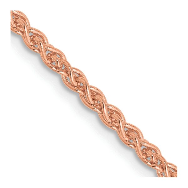 14k Rose Gold 2.1mm Solid Polished Spiga Chain