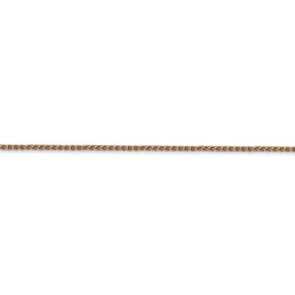 14k Rose Gold 1.25mm D/C Spiga Chain - Image 2