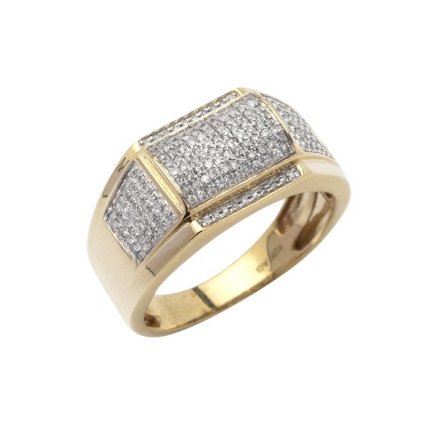 10KY 0.55CTW DIAMOND MICRO-PAVE MENS RING