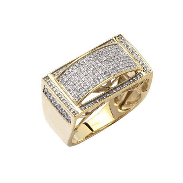 10KY 0.80CTW DIAMOND MICRO-PAVE MENS RING