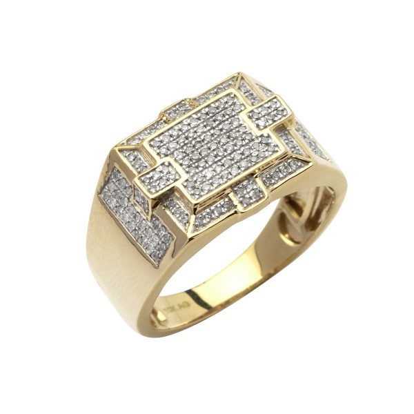 10KY 0.50CTW DIAMOND MICRO-PAVE MENS RING