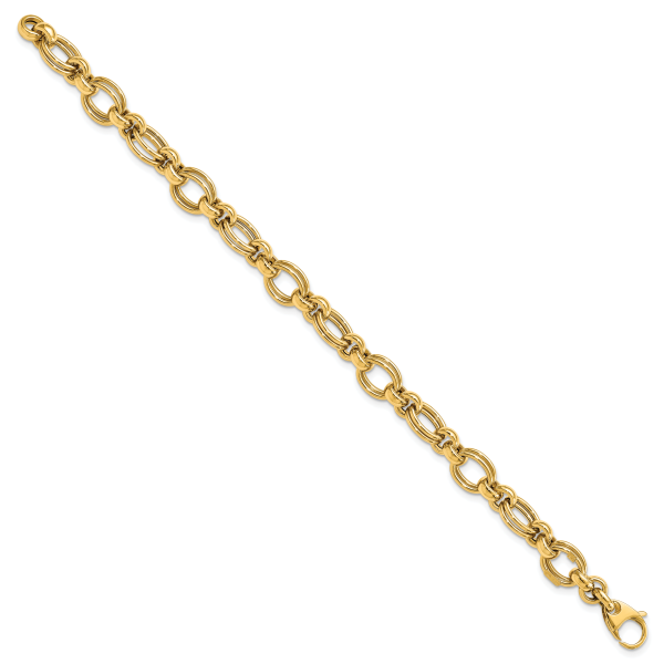 14k Polished Fancy Link Bracelet - Image 2