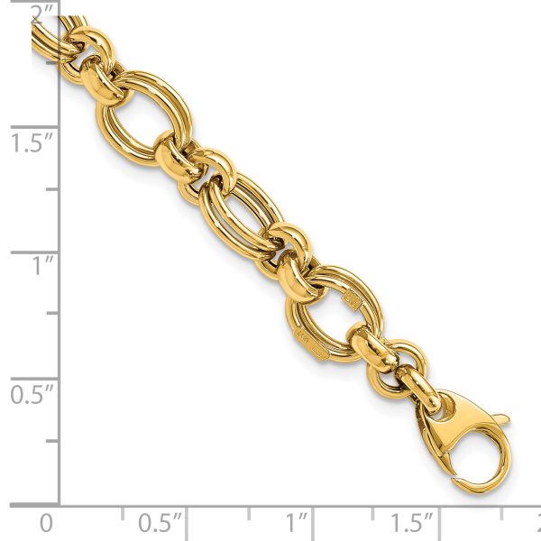 14k Polished Fancy Link Bracelet - Image 3