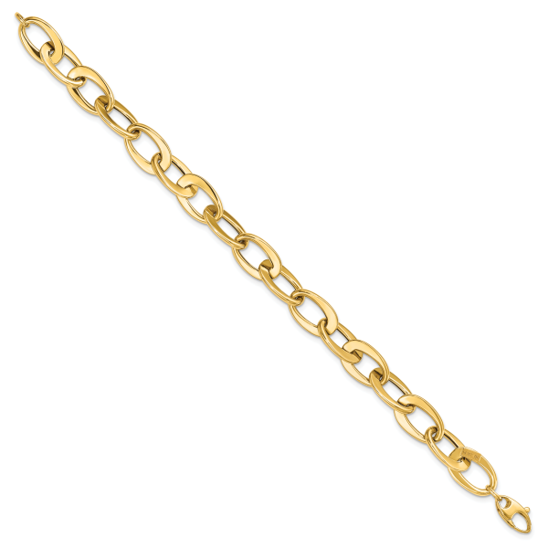 14k Polished Fancy Link Bracelet - Image 2