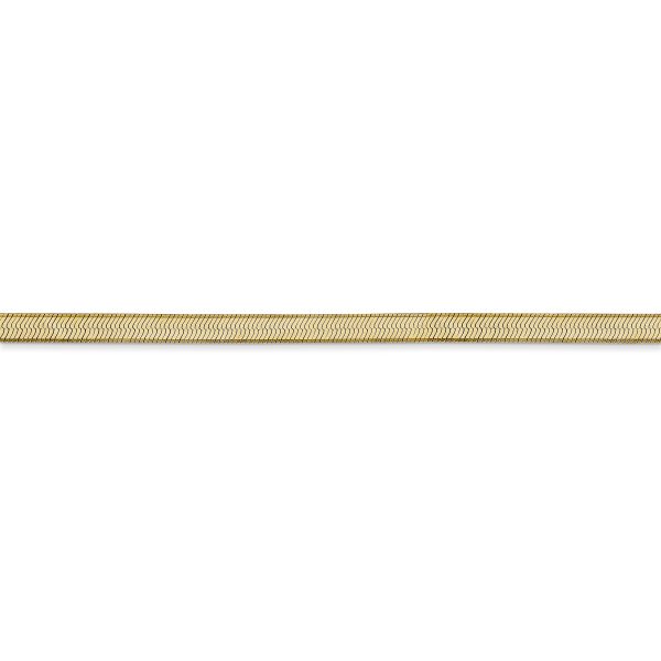 14k 3mm Silky Herringbone Chain - Image 2