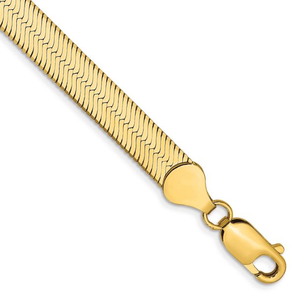 14k 6.5mm Silky Herringbone Chain