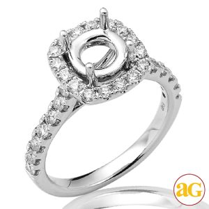 14KW 0.75CTW DIAMOND SEMI MOUNT RING