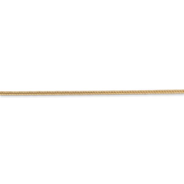 14k 1.2mm Round Snake Chain - Image 3