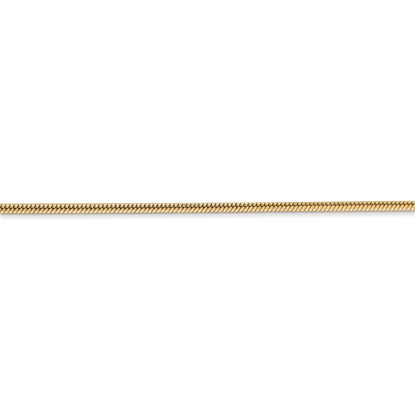 14k 1.6mm Round Snake Chain - Image 3