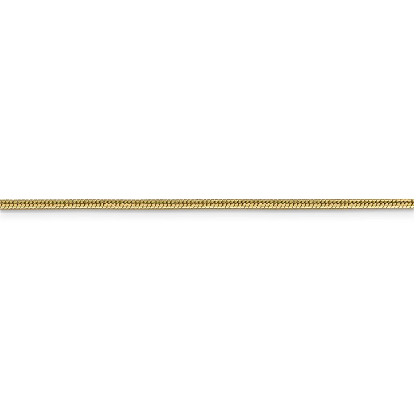 14k 1.85mm Round Snake Chain - Image 2