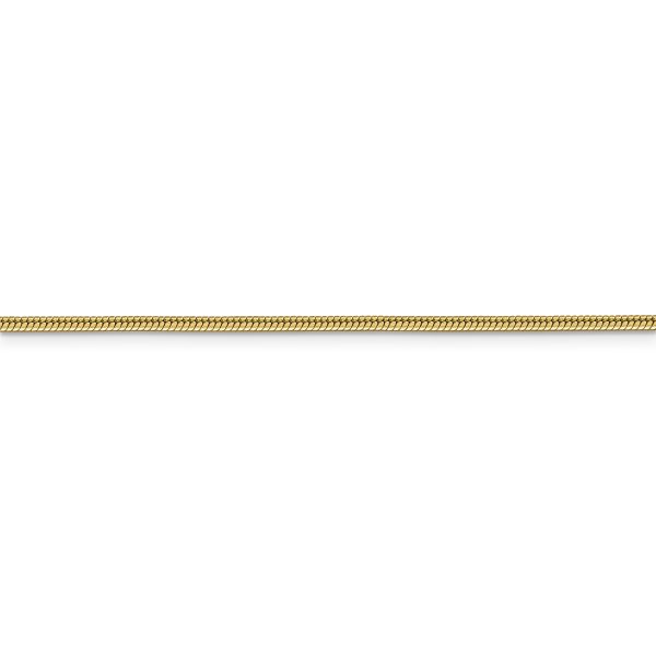 14k 1.85mm Round Snake Chain - Image 2
