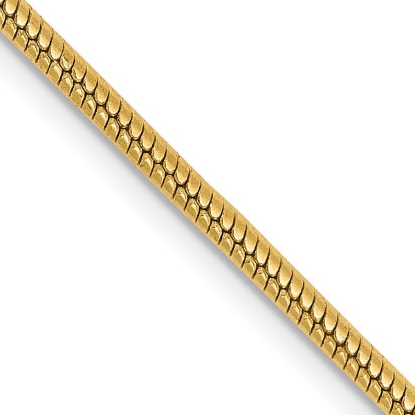 14k 1.85mm Round Snake Chain