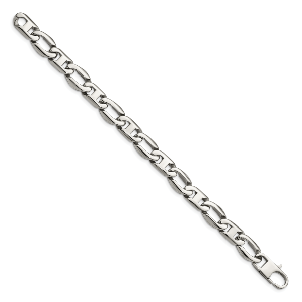 Stainless Steel Polished Open Link 8.5in Bracelet - Image 3