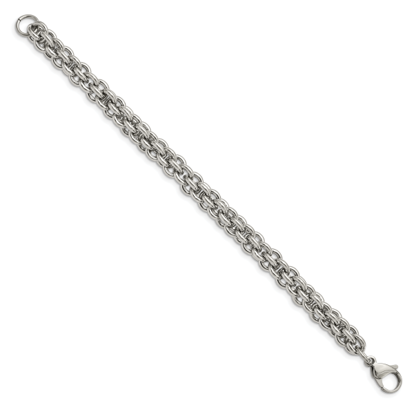 Stainless Steel Polished Fancy Circle Link 8.5in Bracelet - Image 3