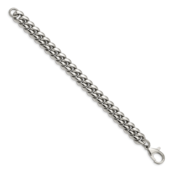 Stainless Steel Polished 8.5in Curb Chain Bracelet - Image 2