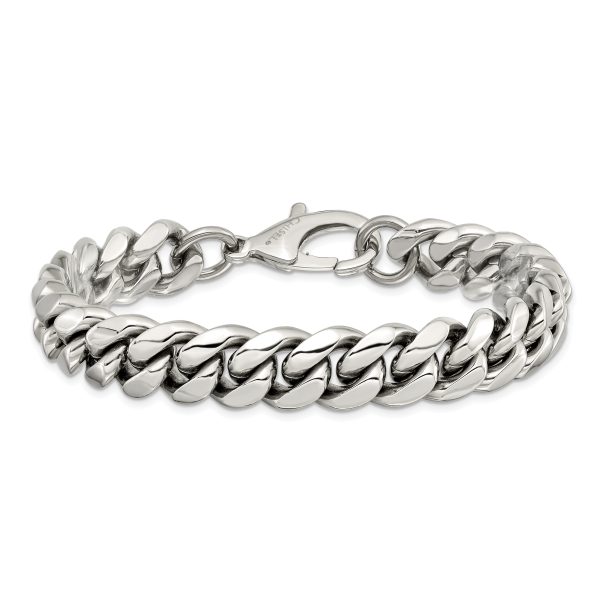 Stainless Steel Polished 8.5in Curb Chain Bracelet - Image 3