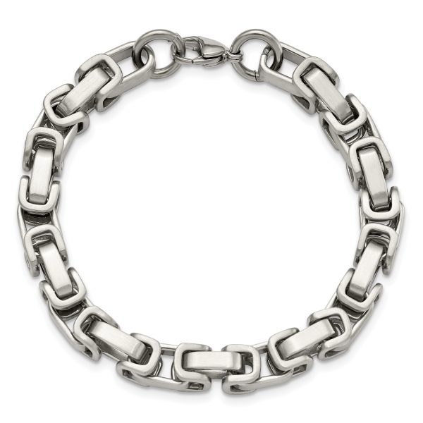 Stainless Steel Brushed and Polished 8.5in Bracelet - Image 3