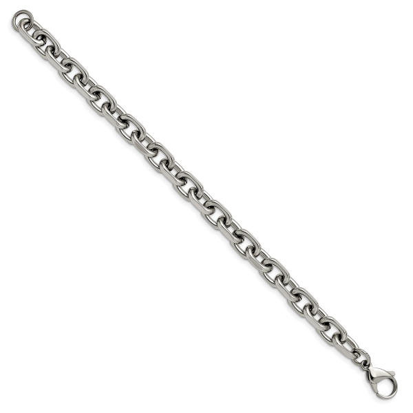 Stainless Steel Polished 8.5mm 8.75in Cable Bracelet - Image 2