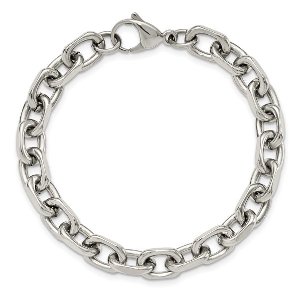 Stainless Steel Polished 8.5mm 8.75in Cable Bracelet - Image 3