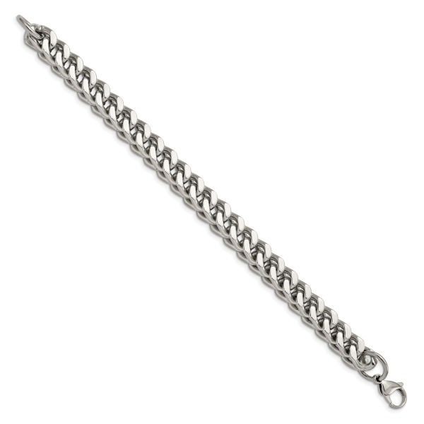 Stainless Steel Polished Heavy Wheat 9.5in Bracelet - Image 3