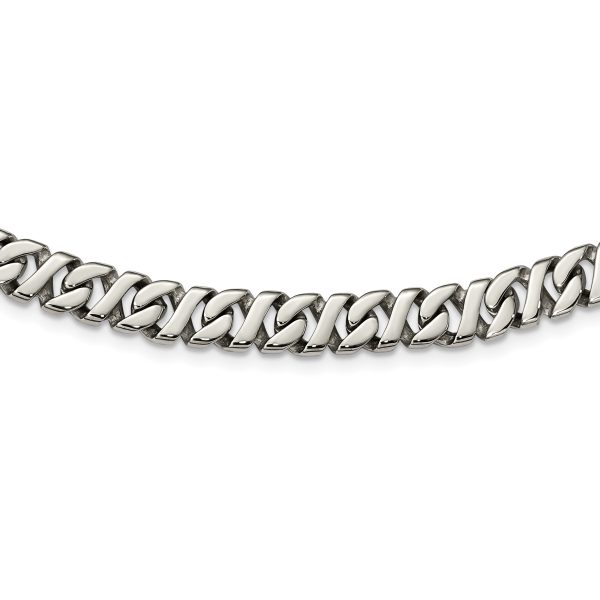 Stainless Steel Polished Link 24in Necklace - Image 3