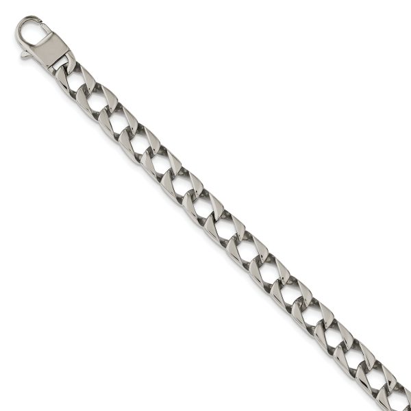 Stainless Steel Polished Square Link 24in Necklace - Image 3