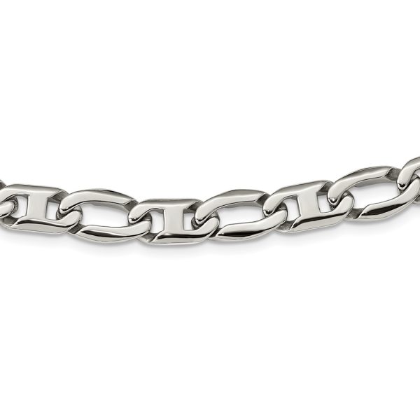 Stainless Steel Polished Open Link 24in Necklace