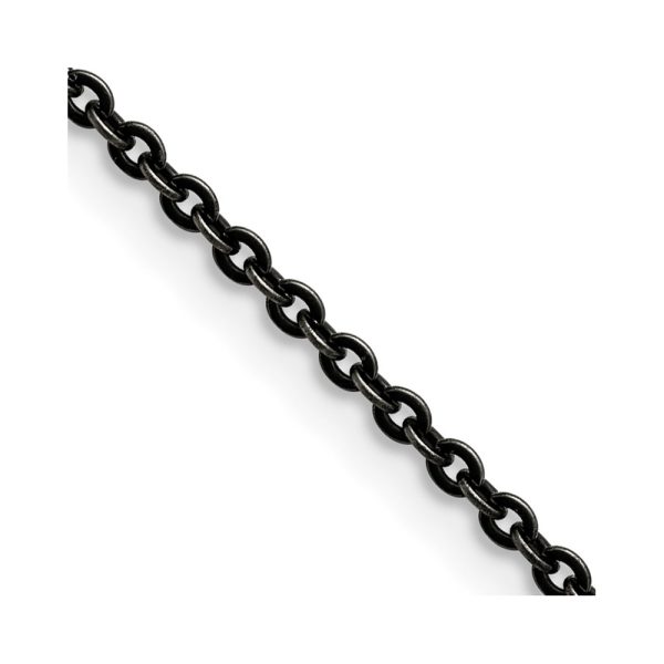 Stainless Steel Oxidized 18in Cable Chain