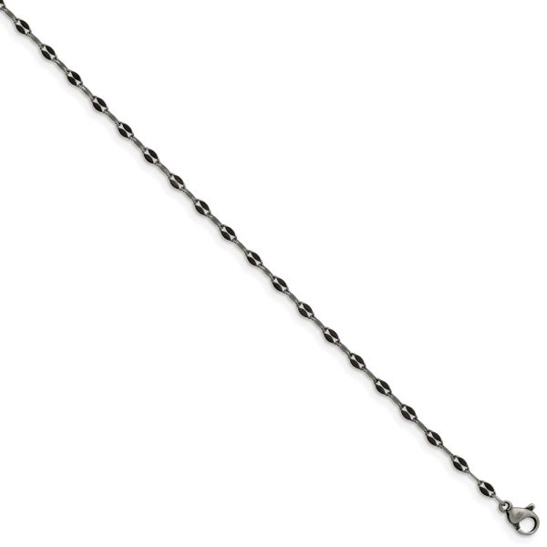 Stainless Steel Oxidized 2.5mm 18in Fancy Chain