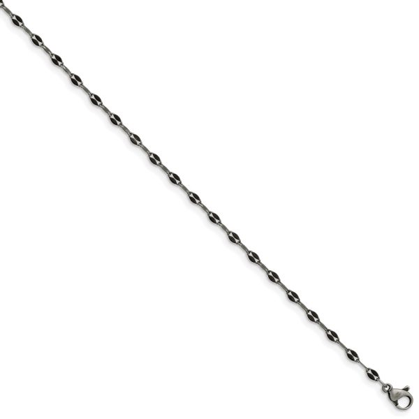 Stainless Steel Oxidized 2.5mm 16in Fancy Chain