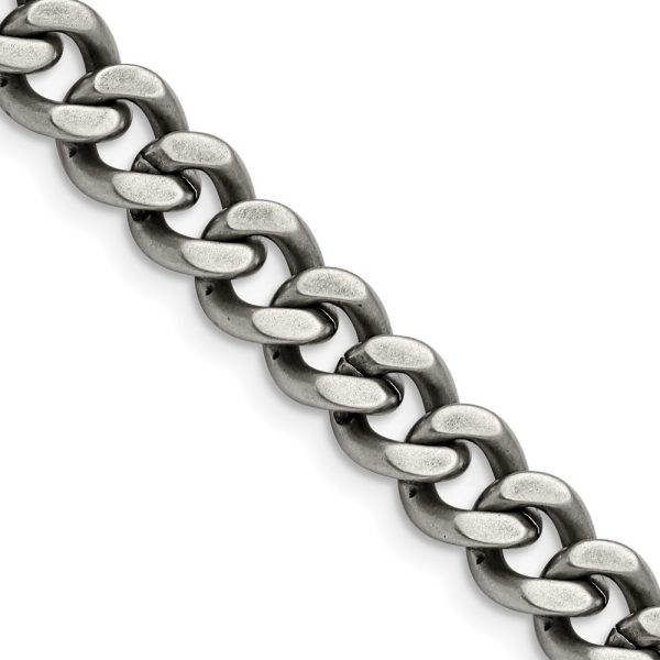 Stainless Steel Oxidized 9.25mm 20in Curb Chain